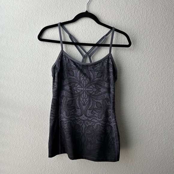 Athleta Harmonious Tank grey Ombré Floral - Picture 2 of 6